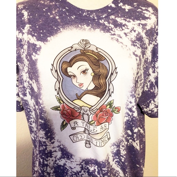 Belle Beauty & The Beast Bleach Dye Graphic Tee - Picture 5 of 5